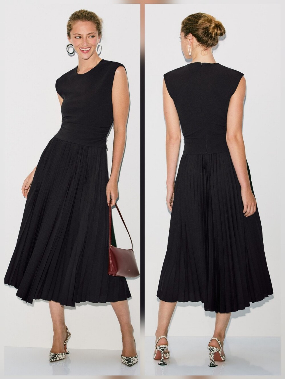 Tanya Taylor Black Carly Dress Crew Neck Sleeveless Back Zipper Size XS